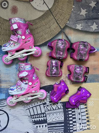 Роликовые коньки детские раздвижные 26-29 р