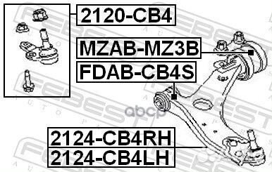 Рычаг передний правый 2124-CB4RH Febest