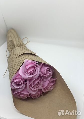 Букет роз из мыла