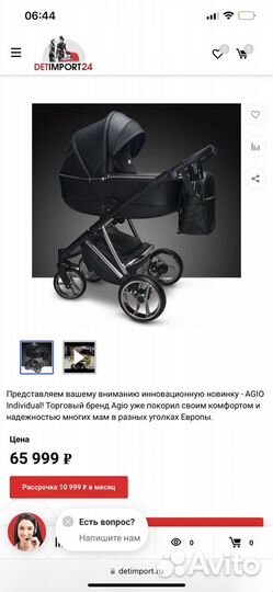 Коляска Agio Individual 2 в 1