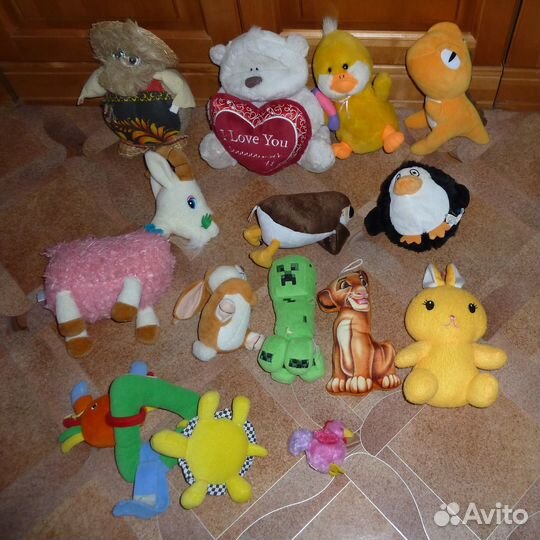Игрушки мягкие пакетом 3
