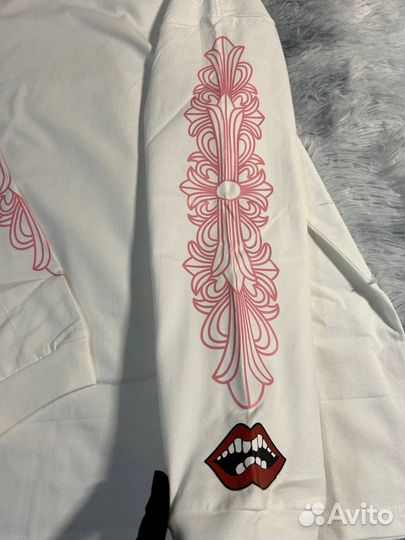 Лонгслив Chrome Hearts бел/роз