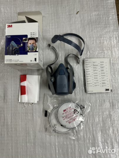Полумаска 3М 7502 с фильтром зм 2138