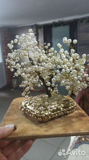 Искусственная сакура из бисера