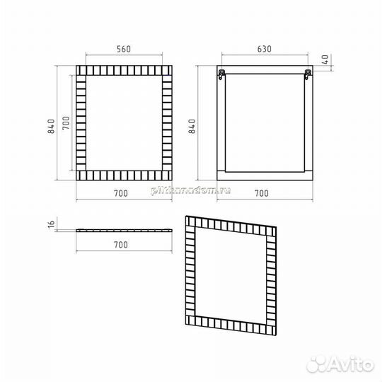 Brevita Gloster - 70 белое Зеркало