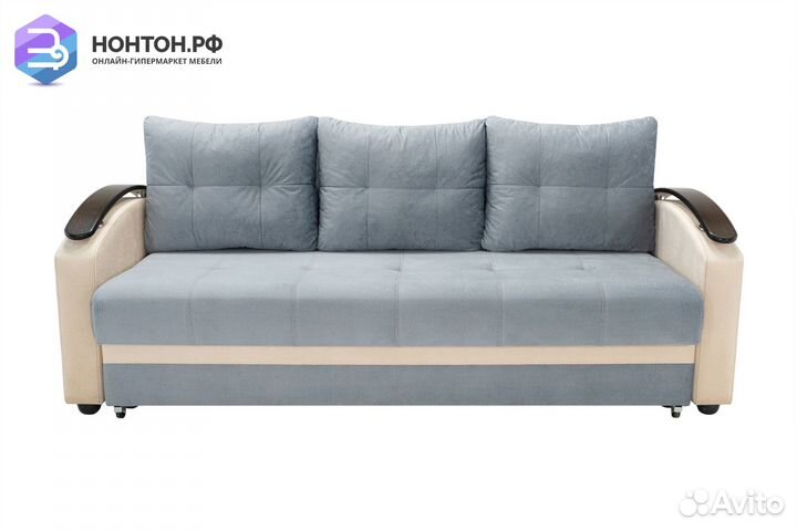 Диван еврокнижка София серый