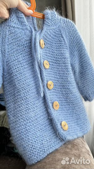 Кофта зайка вязаная детская