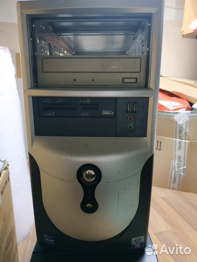 Корпус для пк компьютера + asus p5b-mx