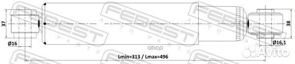 Амортизатор задний GAS.twin tube 04110001R Febest