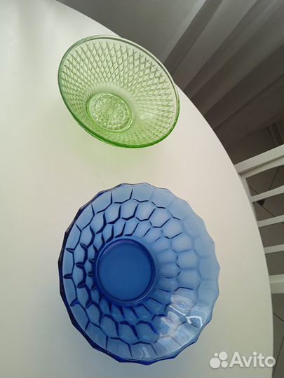 Конфетница салатник СССР цветное стекло