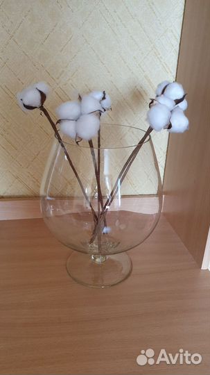 Ваза бокал стеклянная