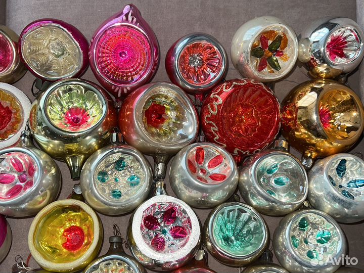 Елочные игрушки СССР шары-прожекторы