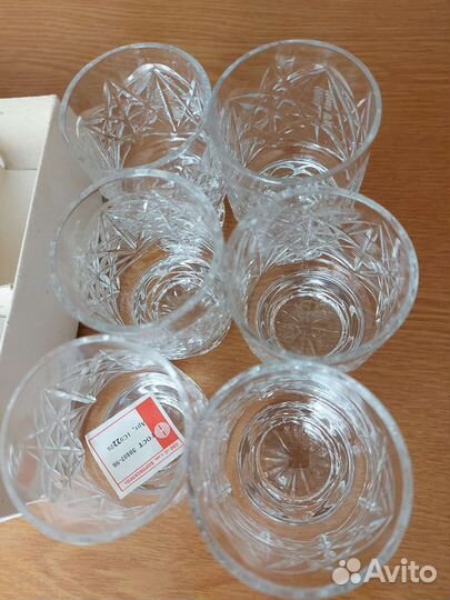 Новый набор хрустальных рюмок СССР