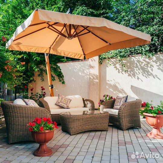 Большие уличные зонты садовые