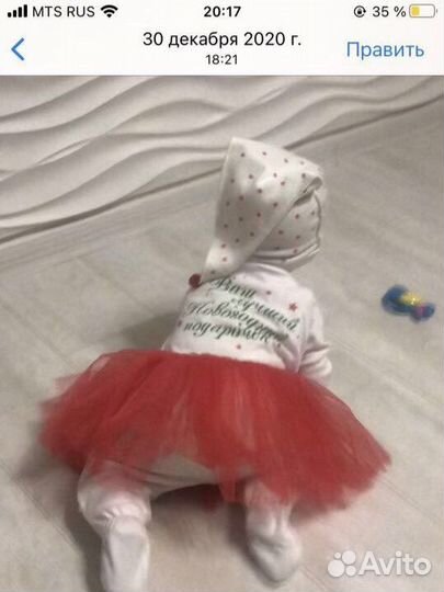 Новогодний костюм для девочки 74