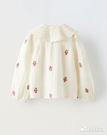 Новая блуза с воротником Zara kids, 80