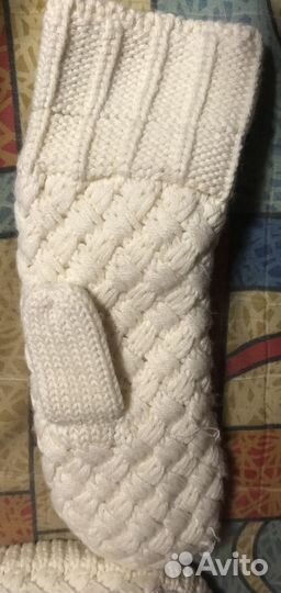 Зимний комплект (шапка+варежки) женский