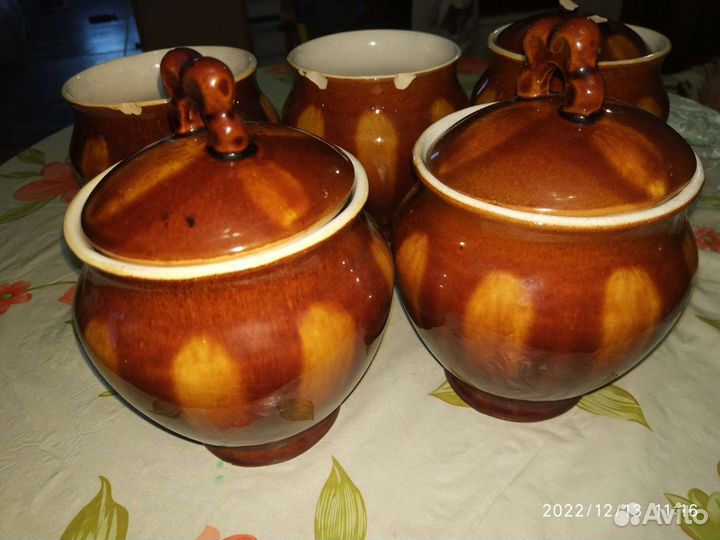 Горшок для запекания СССР белая глина