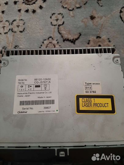 Магнитола в авто Toyota corolla