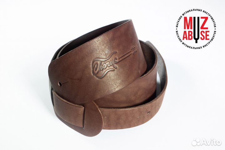 Ремень для гитарный, Chorus, кожа, шоколад