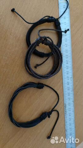 Кожаный мужской браслет