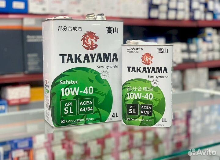 Масло моторное takayama 10W40 API SL A3/B4 4л