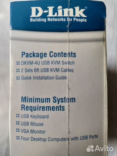 KVM switch D-Link 4 Port USB