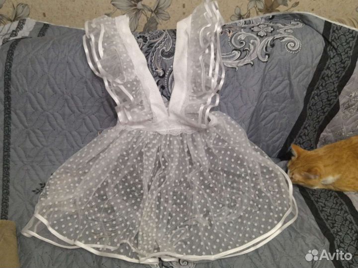 Белый школьный фартук