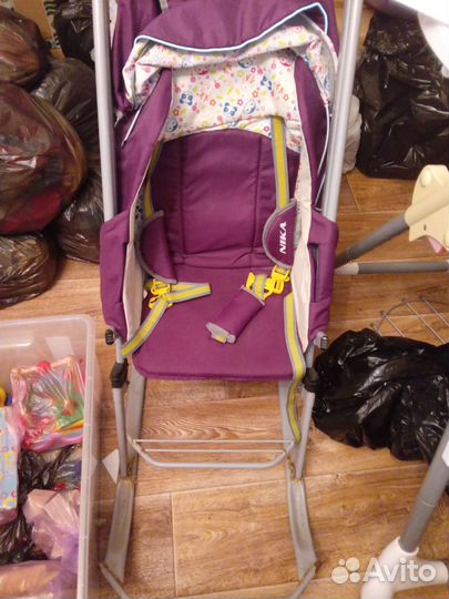 Детские санки коляска с колесами бу