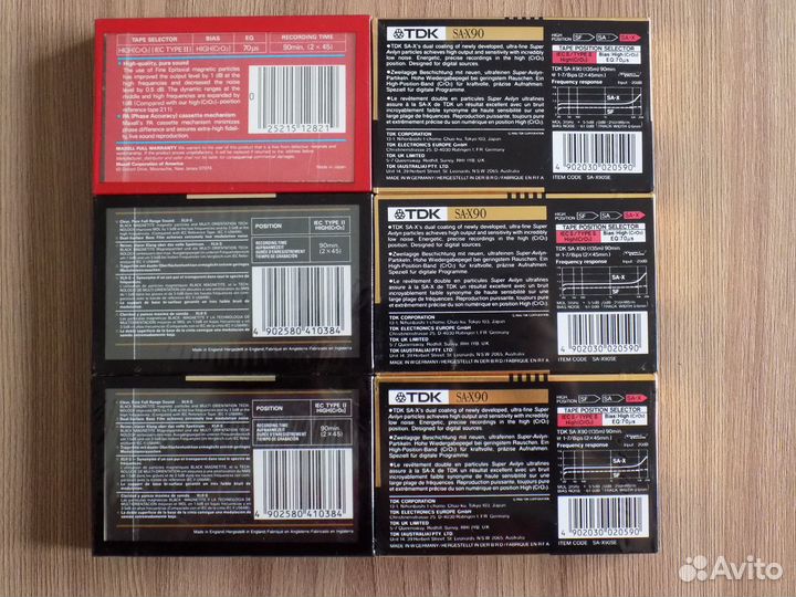 Аудиокассеты Maxell TDK