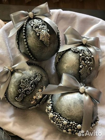 Новогодние шары ручной работы