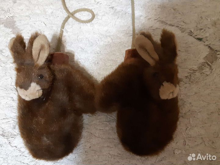 Варежки детские под норку