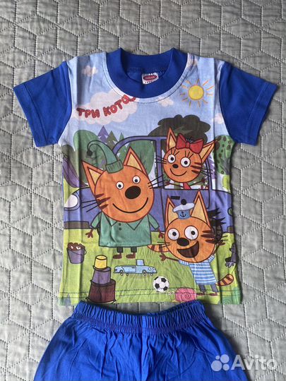 Костюм детский три кота синий