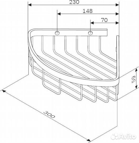 Полка AM.PM Sense L A7452222 угловая двухъярусная, черный