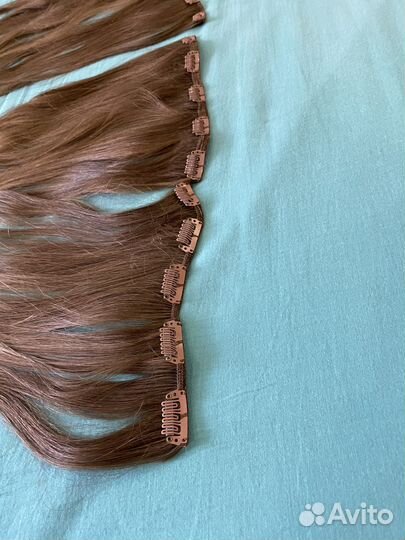 Натуральные волосы на заколках 70 см