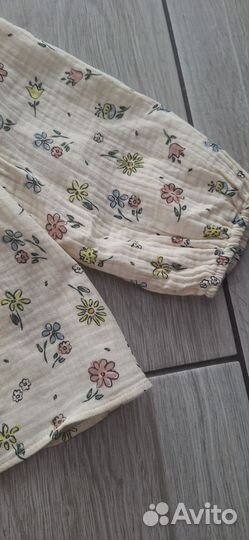 Блузка рубашка zara оригинал на девочку 86 92