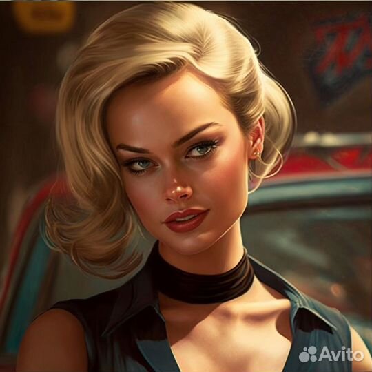 Художественный персонаж в стиле Pin-Up по фото