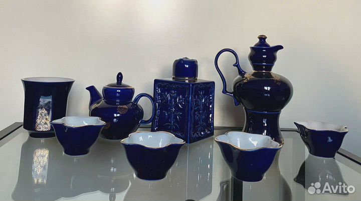 Фарфор кобальт Возрождение СССР винтаж