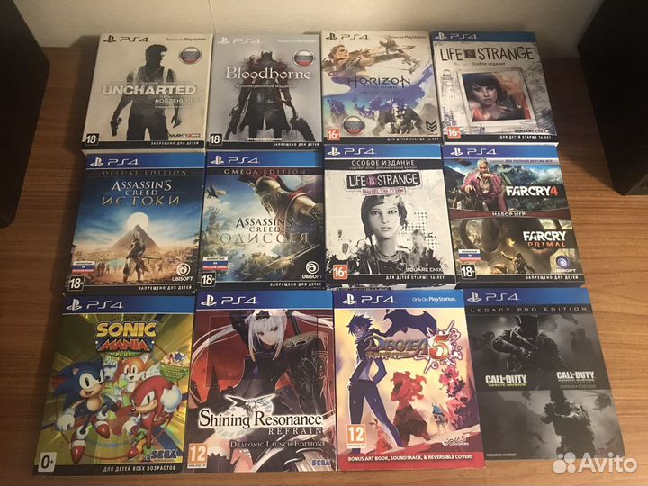 Коллекция игр на PS4