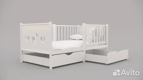 Кроватка Лисенок для малыша из натурального дерева