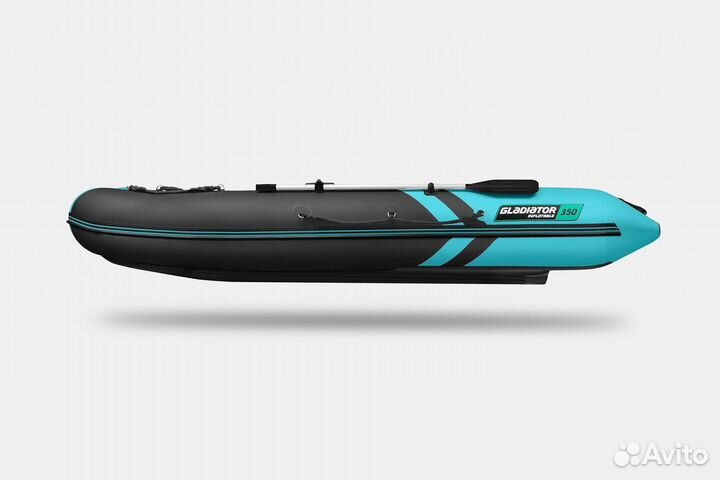 Лодка пвх Нднд Gladiator E350S Черно-бирюзовый