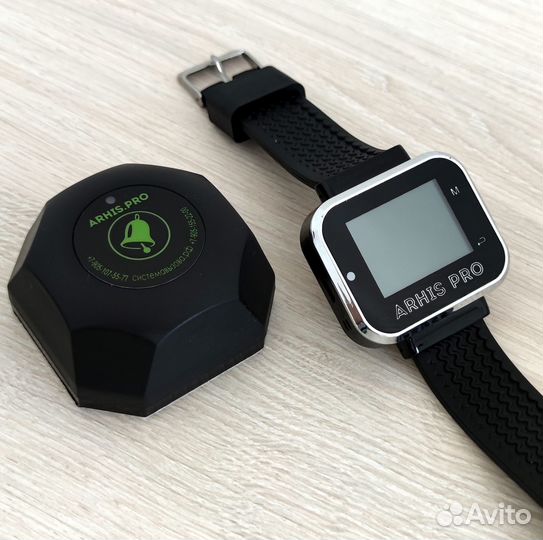 Кнопка вызова официанта модель Бургер с часами