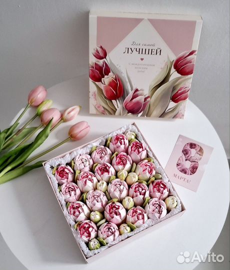 Тюльпаны из зефирак 8 марта