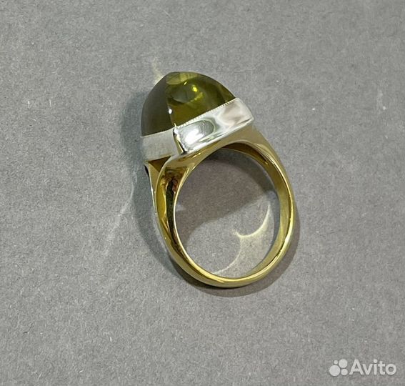 Кольцо с раухтопазом