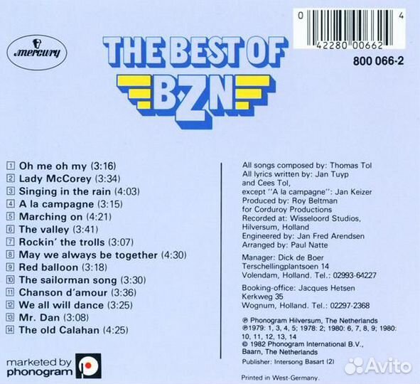 BZN - The Best Of BZN (1 CD)