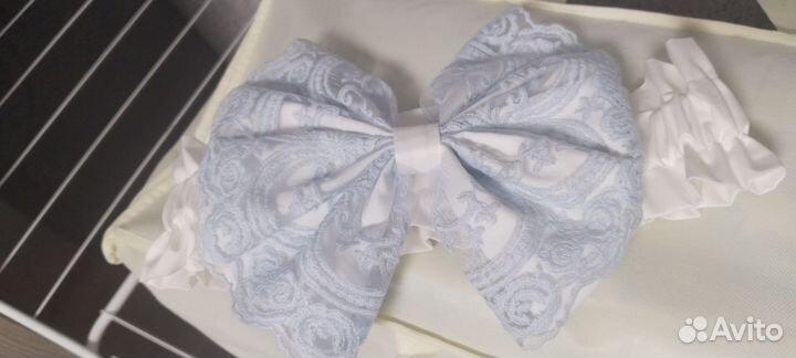 Бант на конверт для выписки из роддома