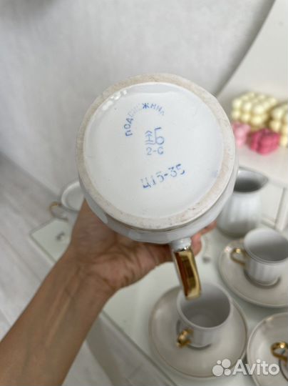 Кофейный сервиз фарфор СССР барановка винтаж