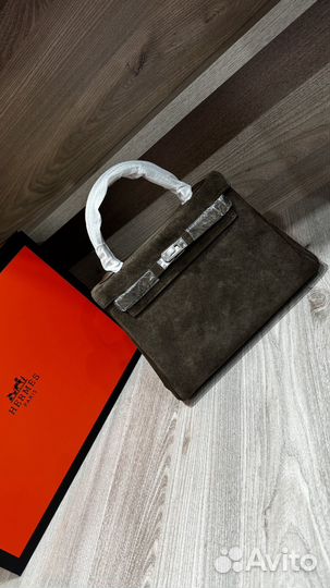 Сумка женская Hermes замша натуральная 25