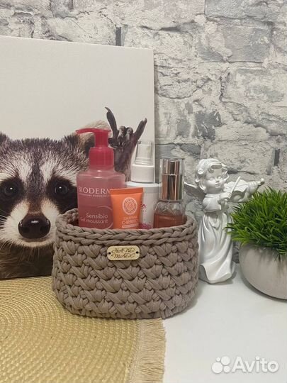 Вязанные корзинки