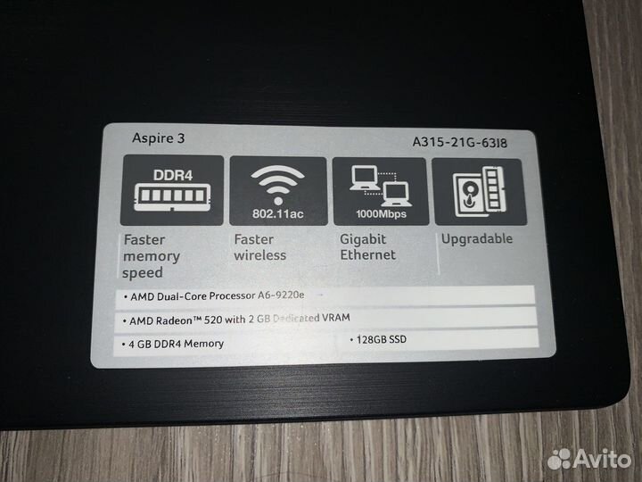 Ноутбук Acer aspire 3